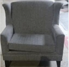 [#B12-19] Lounge Chair, Wood Legs (35Dx35Wx43H)