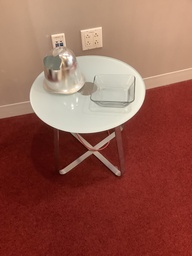 [#C3-21] Glass Top Round Table