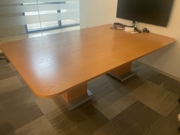 [#C6] Wood Rectangular Conference Table