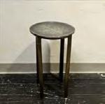 [#C11-55] Fair Condition* Barista Side Table, 4 Post Legs, Cast Aluminum