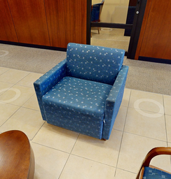 [#B12-5] Blue Lounge Chairs