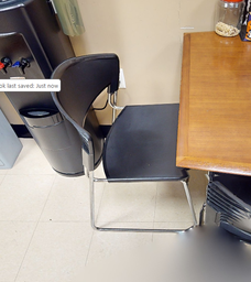 [#B4-10] Black Stacking Chairs