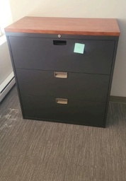[#D8] 3H Black Filing Cabinet