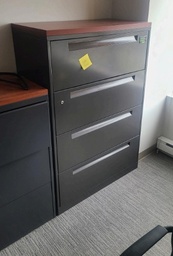 [#D10] 4H Black Filing Cabinet