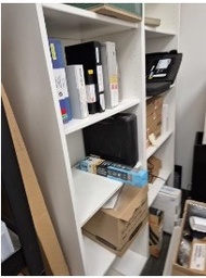 [#D4-17] White Bookcase