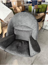 [#B12-43] Grey Corduroy Lounge