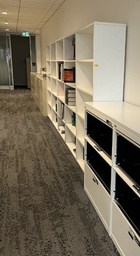 [#D4-14] White bookcase, wood