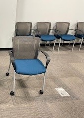 [#B5-40] Conference Chairs, Caster - Blue/Grey (photo representation)