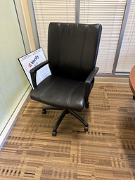 [#B5-8] National Black Faux Leather Conference Chair