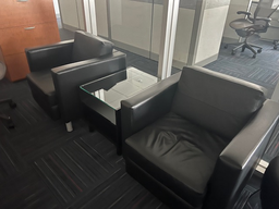 [#B12] Black Lounge Chairs