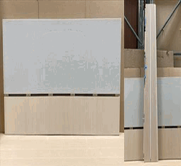 [#F1-196] Mountable Tackboard w/ Shelf 90×41 Ivory Birch