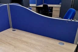 [#I13-70] Blue curved  facing Desk Screen