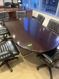 [#C5-7738] Conf. Table W/ Metal T-Legs *Fair Condition*