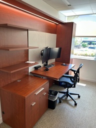 [#E8] Private Office Setup with Sit-Stand, incl. work walls &amp; power cubes