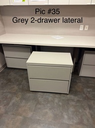 [#D6-35] Grey 2-drawer lateral