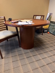 [#C11-146] Wood circle office table