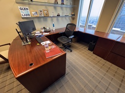 [#E7-150] U desk with bow