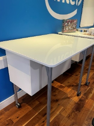 [#C12-16] Desk - On Wheels with Storage