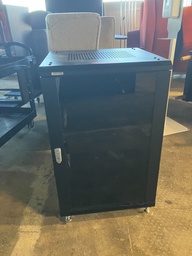 [#H15-25] Black Server Rack Cabinet with Glass Door 