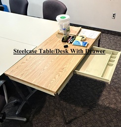 [#C12-9] Steelcase table/desk with drawer