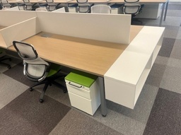 [#E2-37] Herman Miller: STATIONARY BENCH SINGLE SIDED WORKSTATIONS TOPS W/ DESKTOP POWER