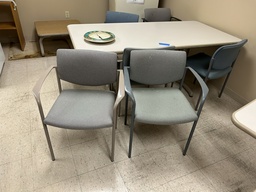 [#B8-35] 4 Side Chairs - (2 Light gray arms, 1 dark gray arms and 1 black arms)