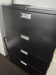 [#D10-1251] Black 4 Drawer Lateral File Cabinet