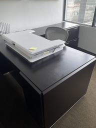 [#E6-1256] L Shape Wood Desk