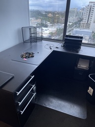 [#E6-1266] L Shape Wood Desk