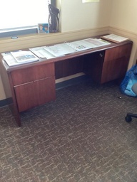 [#E4-91] Desk 2 Peds 18” D x 65” W