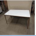 [#C19-109] 29X72X36 TABLE, WOOD FRAME W/ GLASS TOP (2PCS)