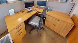 [#E6-5] L-shaped desk 72x48