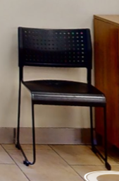 [#B8-3] Guest Chair - Black No Arms