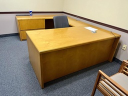 [#E7-154] U-Shaped Desk - birch