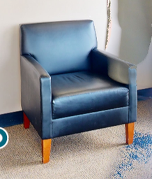 [#B12-6] Black lounge chair