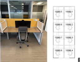 [#A1-29] Steelcase Workstation - Pod of 8 (must be together)