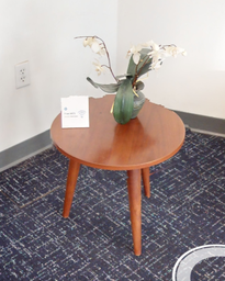 [#C11-9] Round wood side table