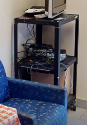 [#C1-6] 3 shelf mobile cart, blk