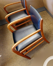 [#B9-6] Black guest chair with arms