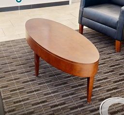 [#C3-10] Oval coffee table, wood
