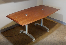 [#C6-11] Conference table, wood top