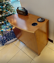 [#D20-10] Coffee station cabinet, wood