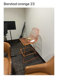 [#B1-23] Bar stool (orange) Bed Goods Lucy