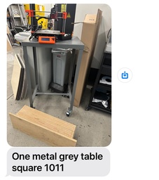 [#C11-1011] Grey metal table