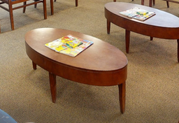 [#C3-15] Oval coffee table, wood