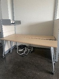 [#C12-7] Side Table Long - Wheels