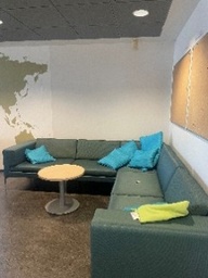 [#B7-24] Corner Sofa, Green