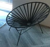 [#B12-58] LOUNGE CHAIR - BLACK W/3-LEG