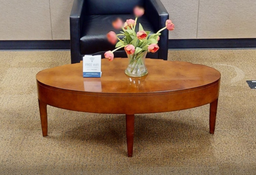 [#C3-9] Oval coffee table, wood