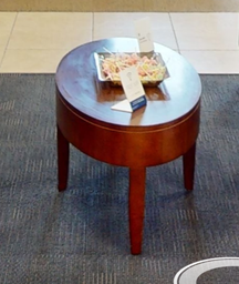 [#C3-7] Oval coffee table, wood